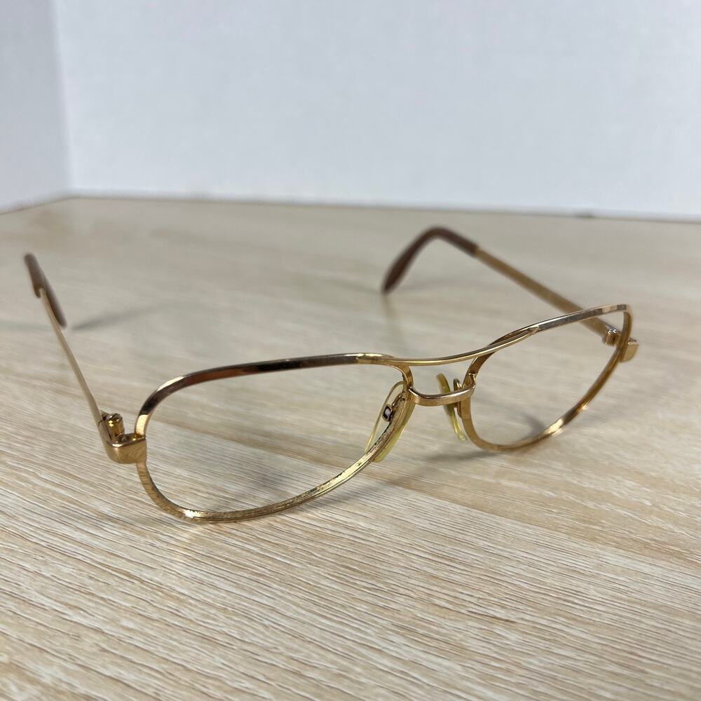 LuxOttica Heavy Gold Electroplate Lance G Eyeglasses Frames Only 50-18-125